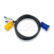 КВМ-кабель с интерфейсами передачи звука, VGA (5м) ATEN 2L-5205A