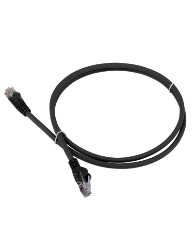 Патч-корд LANMASTER LSZH UTP кат.5e, 0.3 м, черный LANMASTER LAN-PC45/U5E-0.3-BK в Подольске Патчкорды (медные) Pintop.ru